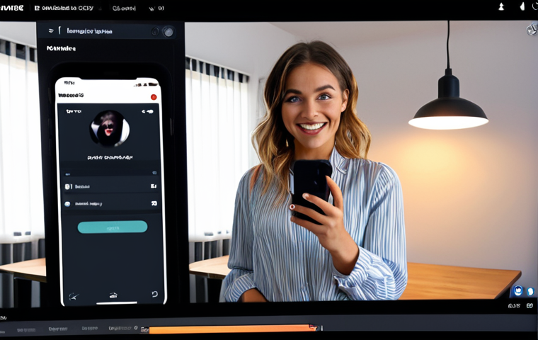 **A person enthusiastically presenting to the camera about short-form video content, using a smartphone with editing software open, good lighting, a stylish workspace, and an energetic vibe.** (Focus: Visual Appeal, Authenticity, staying trendy)
