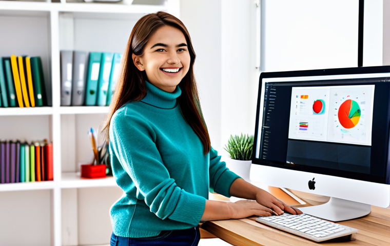 **
"A professional graphic designer working at a bright, modern desk in a sunny studio. She is wearing a comfortable, stylish sweater and jeans. Several monitors display design software interfaces. She is smiling slightly, looking at the main screen. Background shows organized shelves with design books and art supplies. Perfect anatomy, correct proportions, natural pose, well-formed hands, proper finger count, natural body proportions, professional, fully clothed, modest clothing, appropriate attire, safe for work, appropriate content, family-friendly, high quality."
**