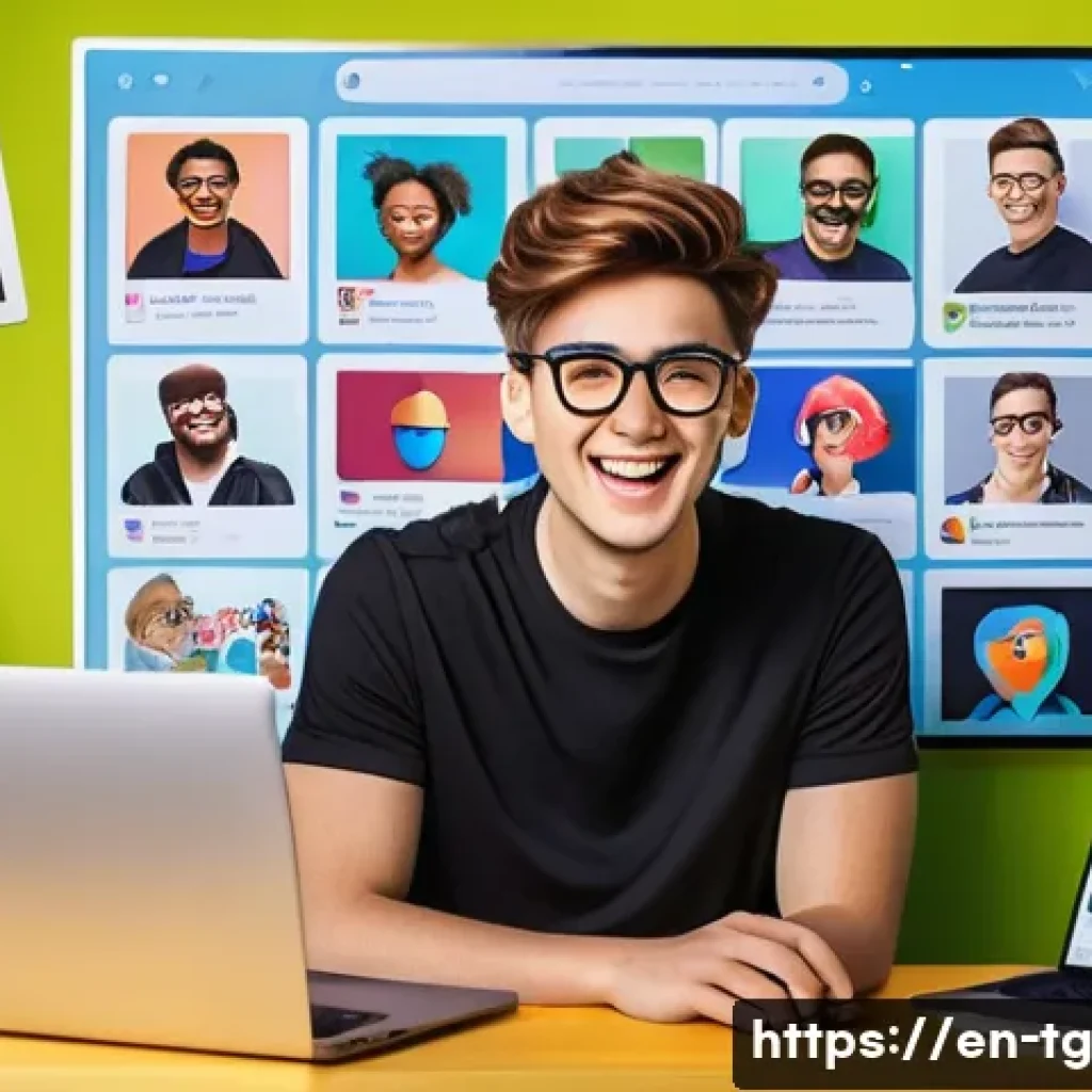 유머를 활용한 숏폼 콘텐츠 제작법 - A vibrant, modern social media creator’s workspace showing a young adult enthusiastically reviewing ...