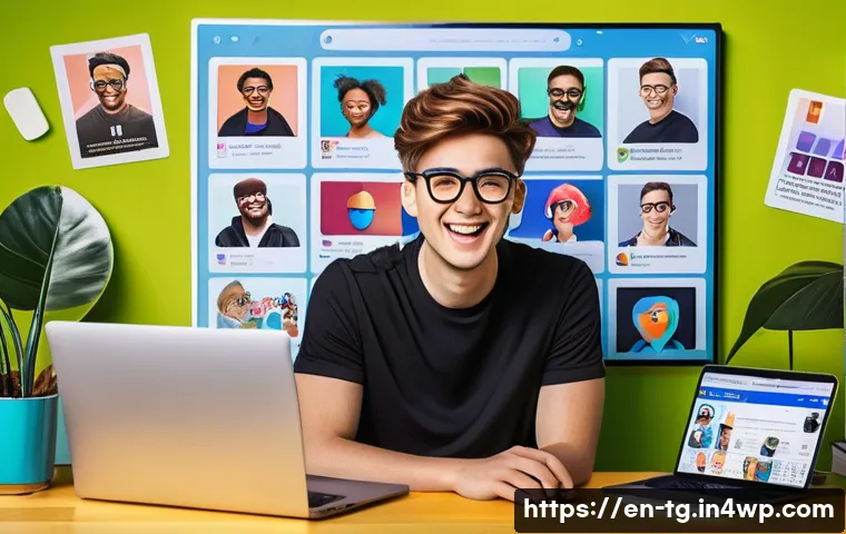 유머를 활용한 숏폼 콘텐츠 제작법 - A vibrant, modern social media creator’s workspace showing a young adult enthusiastically reviewing ...