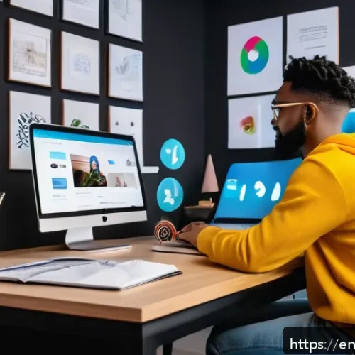 Home 31 숏폼 콘텐츠의 크로스 플랫폼 활용 방안 - A modern digital content creator workspace featuring multiple screens showing different social media...